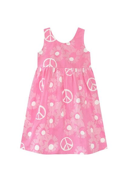 Global Mamas Bio Sonnenkleid - Peace Flower - Pink von Global Mamas