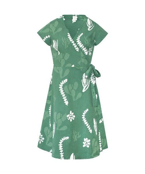 Global Mamas Bio Wickelkleid - WRAP SHIELDS - Sage Grün von Global Mamas