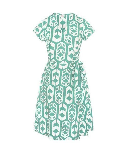 Global Mamas Bio Wickelkleid - WRAP SHIELDS - Sage Grün von Global Mamas