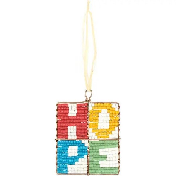 Global Mamas Upcycling Christbaumschmuck - LOVE & HOPE - Rainbow Dekoanhänger von Global Mamas