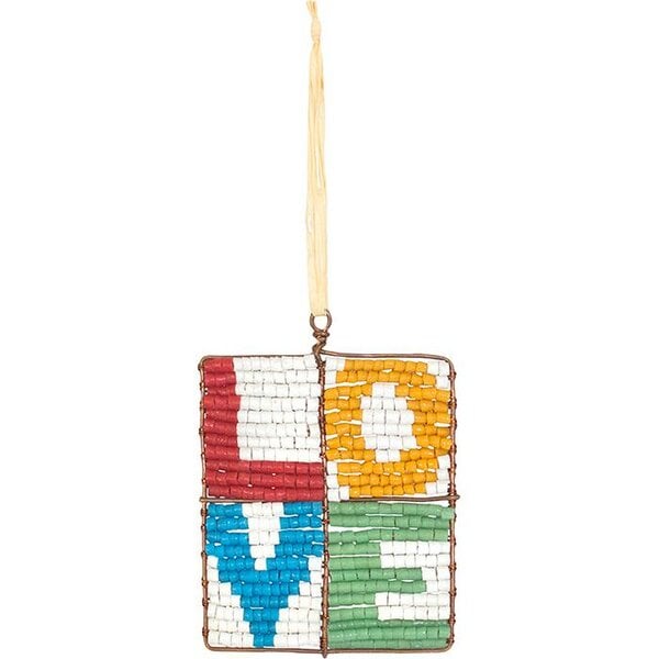 Global Mamas Upcycling Christbaumschmuck - LOVE & HOPE - Rainbow Dekoanhänger von Global Mamas