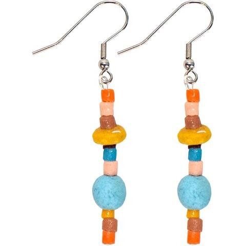 Upcycling Glasperlen Ohrringe - RAINBOW DESERT - Global Mamas von Global Mamas