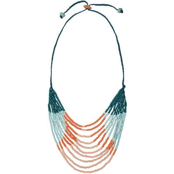 Upcycling Halskette Afrika - Namib Multi & Azonto Melon - Glasperlen - Global Mamas von Global Mamas