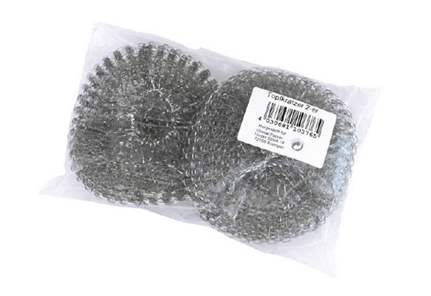 Global Partner Reinigungsschwamm Topfkratzer Metall, 2er Pack von Global Partner