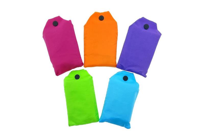 Global Partner Tragetasche 5er Set Einkaufstasche, faltbar 32 x 33 x 7,5 cm (Set, 5-tlg., Einkaufstasche), Einkaufstasche Einkaufstüte faltbar Beutel Einkaufsbeutel von Global Partner