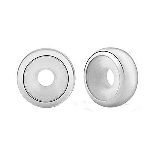 GW 2PCS 925 Sterling Silber Gummi Spacer Stopper Bead Charm für Armbänder von GW