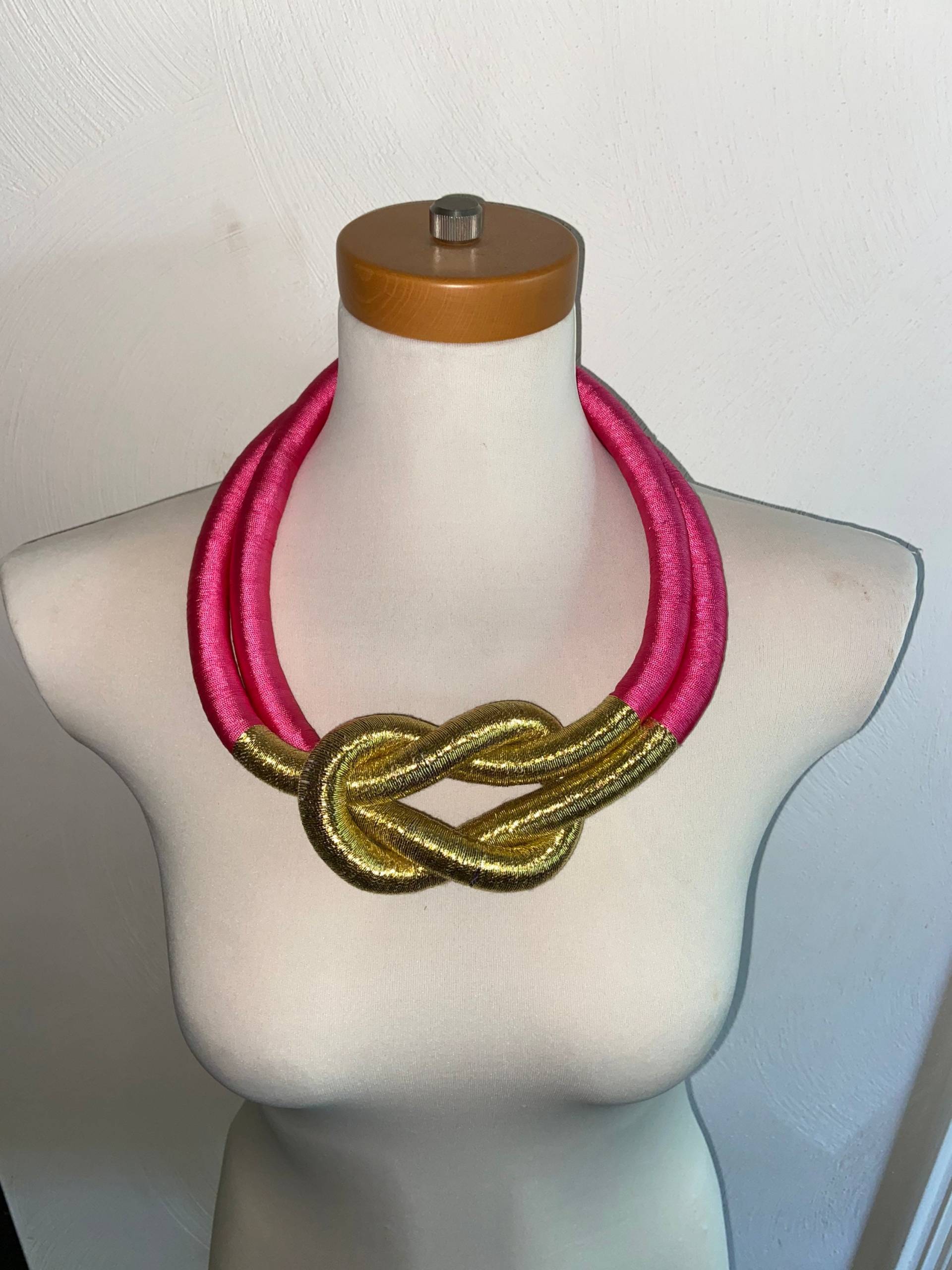 Rosa Und Gold Royalty Halskette Rosa Und Gold Royalty Halskette von GlobalFindsShop