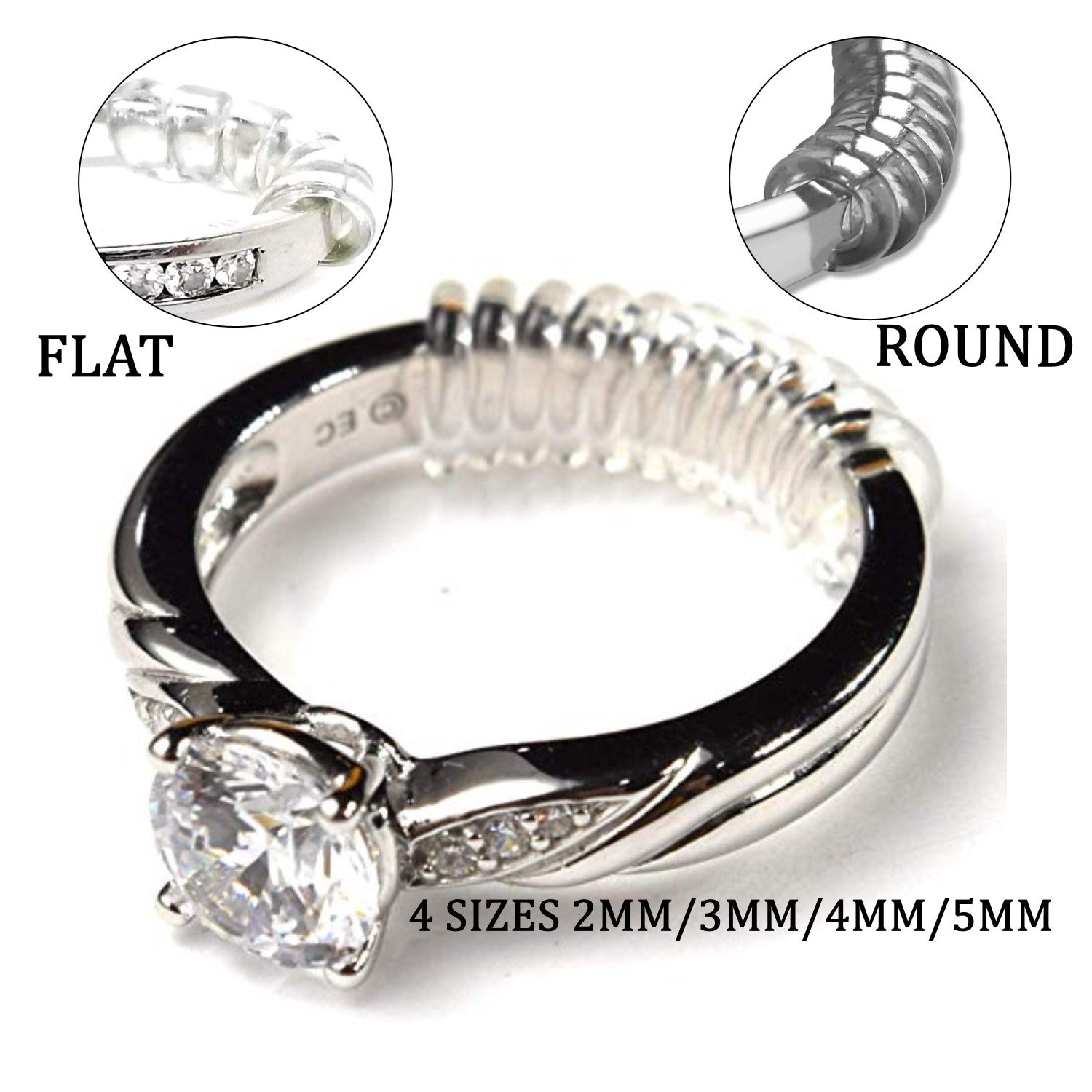 Silikon-Ringgrößenversteller Weicher Spiralenhalter, Schutz, Größenmesser | 8Er-Pack Silikon-Ringgrößenversteller Weicher Spiralenhalter, Schutz, Größenmesser | 8Er-Pack von GlobalJewelryImports