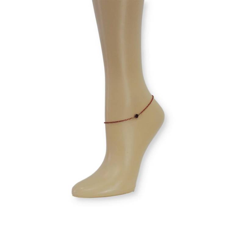 Handgefertigtes Edelstein Fußkettchen Silber Charm Perlen Fußkettchen von GlobalTrendzShop