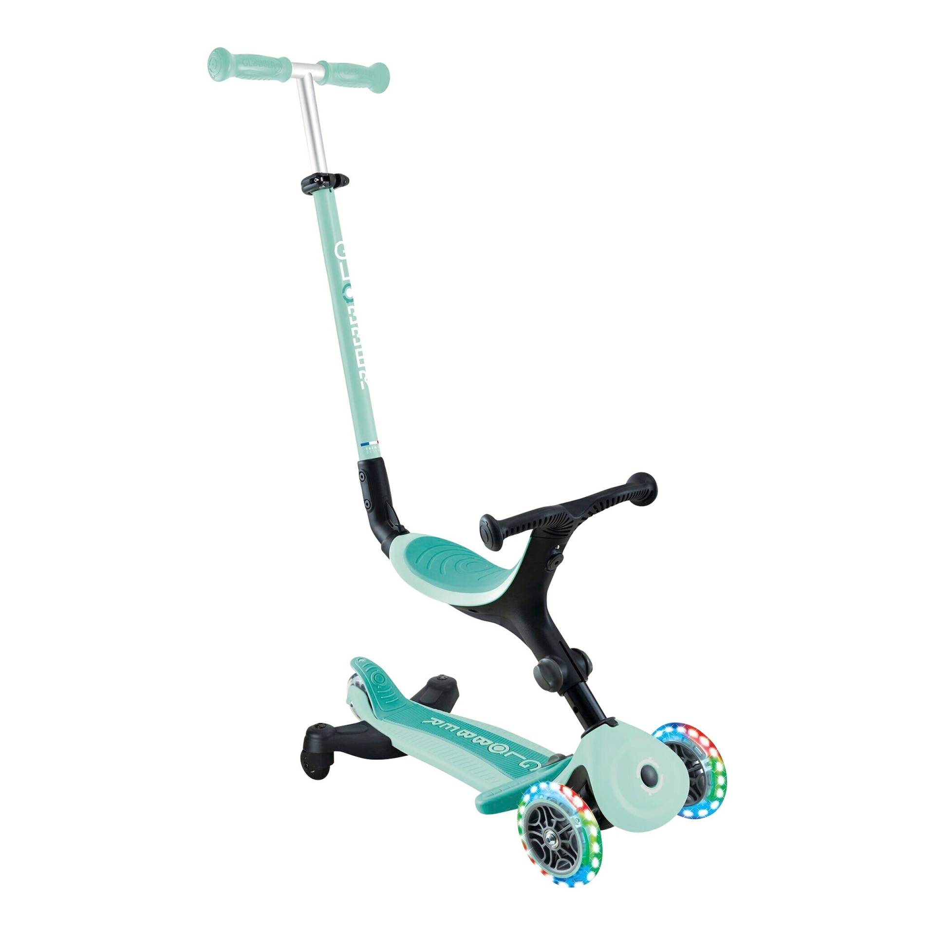 Globber Scooter 3in1 Go-Up active 360 mit Leuchtrollen von Globber