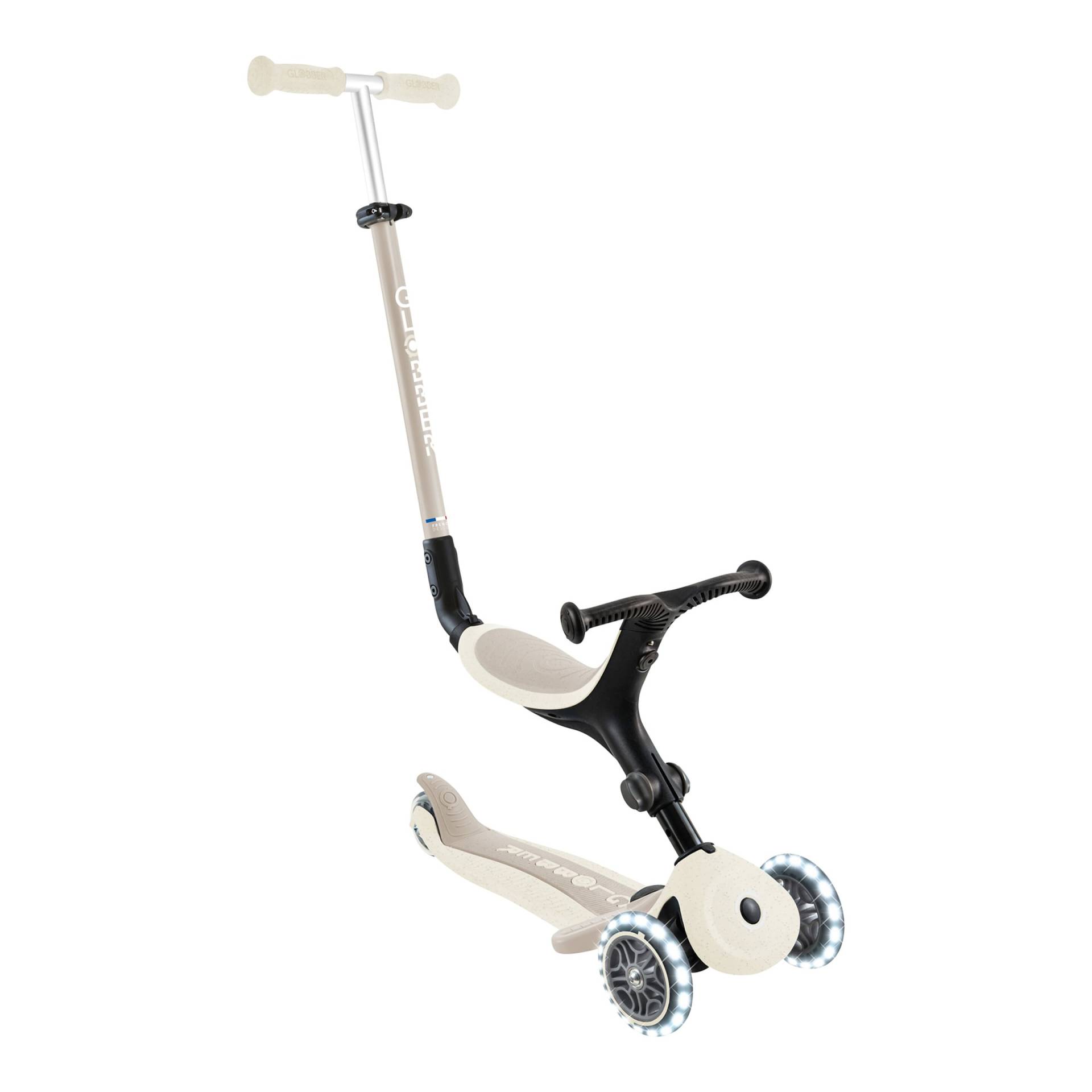 Globber Scooter 3in1 Go-Up active ECO mit Leuchtrollen von Globber