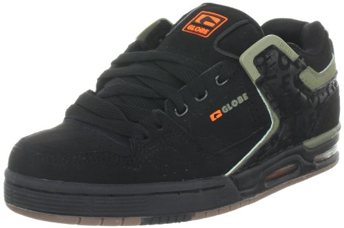 Globe Cleaver GBCLEAVER, Unisex - Erwachsene Sportive Sneakers, Schwarz (Black/Military/orange 10906), EU 43 (UK 8.5) (US 9.5) von Globe