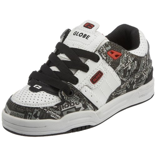 Globe GBKFUS Fusion-Kids, Unisex - Kinder Sneaker, Weiss (black/white G camo 10611), EU 32.5, (US 1), (UK 13) von Globe