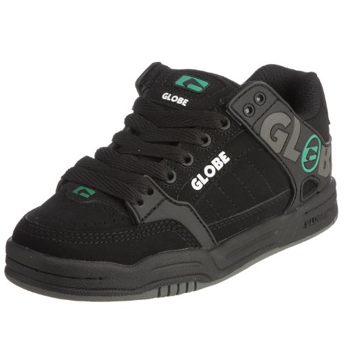 Globe GBKTILT Tilt-Kids, Unisex - Kinder Sneaker, Schwarz (black/charcoal/green 10662), EU 32.5, (US 1), (UK 13) von Globe