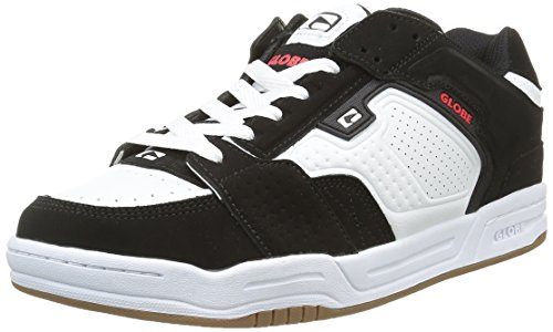 Globe Herren Scribe Low-Top, Mehrfarbig (Black/White/red), 41 von Globe