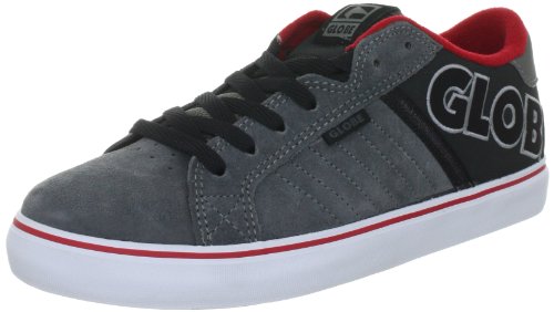 Globe Overpass GBOVERP, Unisex - Erwachsene Sportive Sneakers, Grau (Charcoal/Black/red 15125), EU 42.5 (UK 8) (US 9) von Globe