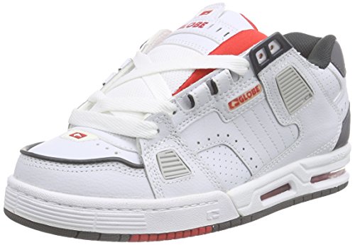 Globe Unisex-Erwachsene Sabre Low-Top, Weiß (White/Grey/red), 38 von Globe