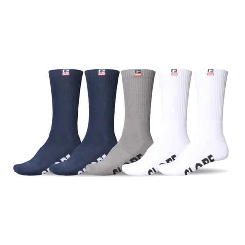 Globe Woven Logo Hi Crew Socks 5 Pairs EU 39-44 1/2 von Globe