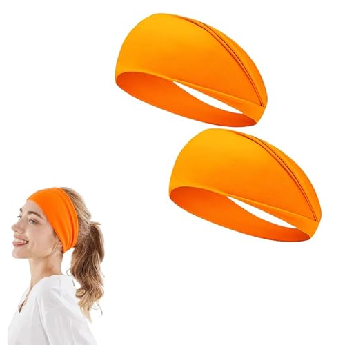 2 x Milchseide-Stirnbänder, Orange, 9,5 x 22 cm, weiches Stirnband, dehnbar, Sport-Stirnbänder für Unisex, Fitness, Laufen, Tennis 2 x Milchseide-Stirnbänder, Orange, 9,5 x 22 cm, weiches Stirnband, dehnbar, Sport-Stirnbänder für Unisex, Fitness, Laufen, Tennis von Globellapro