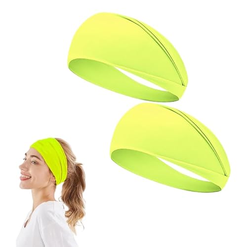 2 x Milchseide-Stirnbänder, gelb, 9,5 x 22 cm, weiches Stirnband, dehnbar, Sport-Stirnbänder für Unisex, Fitness, Laufen, Tennis 2 x Milchseide-Stirnbänder, gelb, 9,5 x 22 cm, weiches Stirnband, dehnbar, Sport-Stirnbänder für Unisex, Fitness, Laufen, Tennis von Globellapro