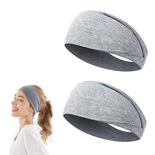 2 x Milchseide-Stirnbänder, hellgrau, 9,5 x 22 cm, weiches Stirnband, dehnbar, Sport-Stirnbänder für Unisex, Fitness, Laufen, Tennis 2 x Milchseide-Stirnbänder, hellgrau, 9,5 x 22 cm, weiches Stirnband, dehnbar, Sport-Stirnbänder für Unisex, Fitness, Laufen, Tennis von Globellapro