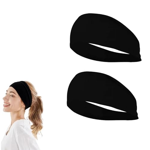 2 x Milchseide-Stirnbänder, schwarz, 9,5 x 22 cm, weiches Stirnband, dehnbar, Sport-Stirnbänder für Unisex, Fitness, Laufen, Tennis 2 x Milchseide-Stirnbänder, schwarz, 9,5 x 22 cm, weiches Stirnband, dehnbar, Sport-Stirnbänder für Unisex, Fitness, Laufen, Tennis von Globellapro