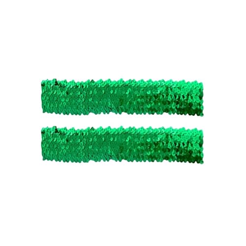 Elastisches, glitzerndes Stirnband, 5 cm breit, grüne Pailletten-Stirnbänder für Damen, rutschfestes Glitzer-Sport-Stirnband, 2 Stück Elastisches, glitzerndes Stirnband, 5 cm breit, grüne Pailletten-Stirnbänder für Damen, rutschfestes Glitzer-Sport-Stirnband, 2 Stück von Globellapro