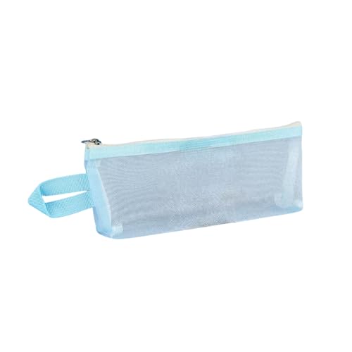 Globellapro 1 x 23 x 10 cm Netz-Federmäppchen, transparentes Federmäppchen, Nylon-Federmäppchen mit Reißverschluss, für Schule, Bürobedarf, blau, Federmäppchen Globellapro 1 x 23 x 10 cm Netz-Federmäppchen, transparentes Federmäppchen, Nylon-Federmäppchen mit Reißverschluss, für Schule, Bürobedarf, blau, Federmäppchen von Globellapro