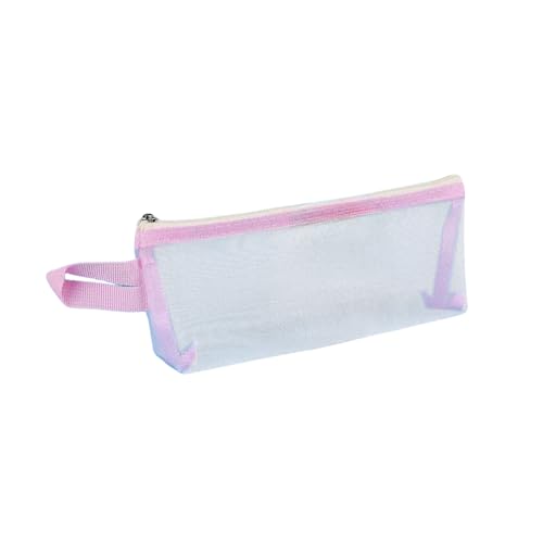 Globellapro 1 x 23 x 10 cm Netz-Federmäppchen, transparentes Federmäppchen, Nylon-Federmäppchen mit Reißverschluss, für Schule, Bürobedarf, rose, Federmäppchen Globellapro 1 x 23 x 10 cm Netz-Federmäppchen, transparentes Federmäppchen, Nylon-Federmäppchen mit Reißverschluss, für Schule, Bürobedarf, rose, Federmäppchen von Globellapro