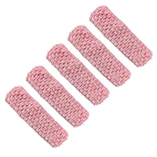 Häkel-Stirnbänder für Damen, Mädchen, 4 cm breit, Polyester, dehnbar, Rosa, modisches Stirnband, für den täglichen Gebrauch, Reisen, 5 Stück Häkel-Stirnbänder für Damen, Mädchen, 4 cm breit, Polyester, dehnbar, Rosa, modisches Stirnband, für den täglichen Gebrauch, Reisen, 5 Stück von Globellapro