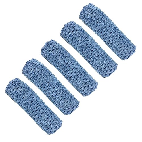 Häkel-Stirnbänder für Damen, Mädchen, 4 cm breit, Polyester, dehnbar, blau, modisches Stirnband, für den täglichen Gebrauch, Reisen, 5 Stück Häkel-Stirnbänder für Damen, Mädchen, 4 cm breit, Polyester, dehnbar, blau, modisches Stirnband, für den täglichen Gebrauch, Reisen, 5 Stück von Globellapro