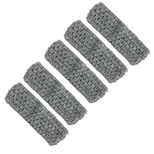 Häkel-Stirnbänder für Damen, Mädchen, 4 cm breit, Polyester, dehnbar, grau, modisches Stirnband, für den täglichen Gebrauch, Reisen, 5 Stück Häkel-Stirnbänder für Damen, Mädchen, 4 cm breit, Polyester, dehnbar, grau, modisches Stirnband, für den täglichen Gebrauch, Reisen, 5 Stück von Globellapro