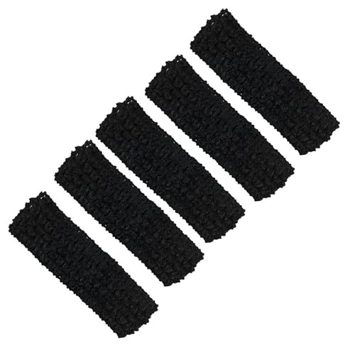 Häkel-Stirnbänder für Damen, Mädchen, 4 cm breit, Polyester, dehnbar, schwarz, modisches Stirnband, für den täglichen Gebrauch, Reisen, 5 Stück Häkel-Stirnbänder für Damen, Mädchen, 4 cm breit, Polyester, dehnbar, schwarz, modisches Stirnband, für den täglichen Gebrauch, Reisen, 5 Stück von Globellapro