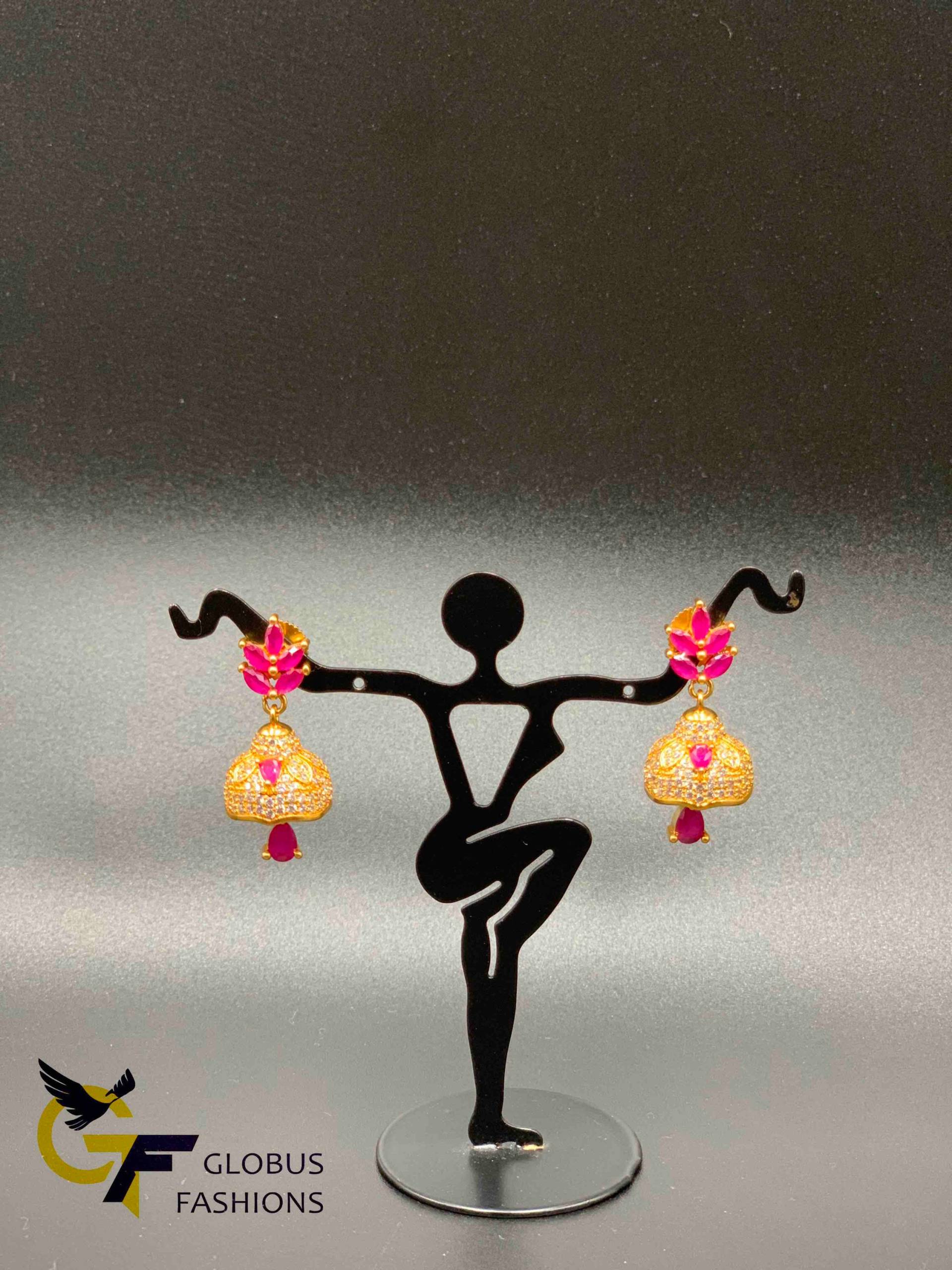 Cz & Rubin Steine Ohrringe/Party Wear Kleine Jumka Gifting Schmuck von Globusfashions