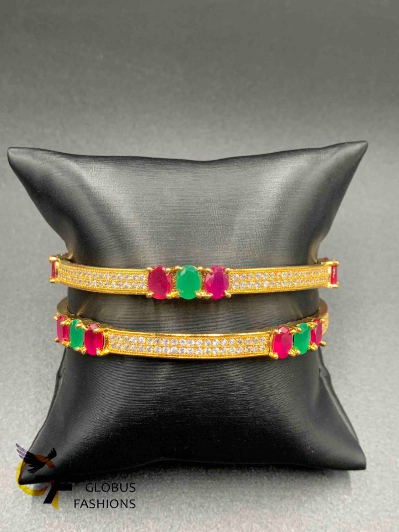 Multicolor Stones Armreifen/Party Wear Armband Hochzeit Cz Stein 2 von Globusfashions