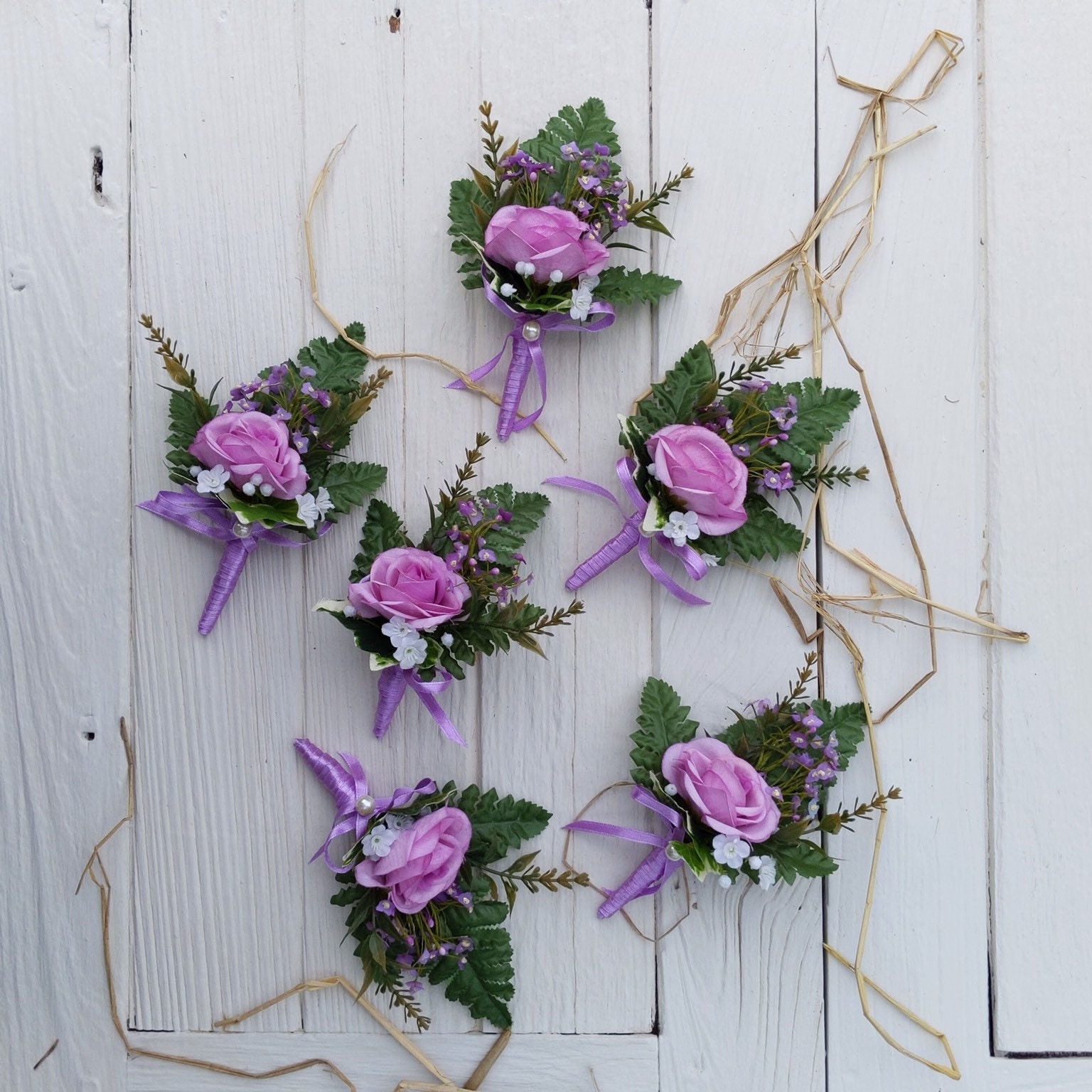 Dusty Rose Blumen Knopfloch, Pink Boutonnières, Rustikales Knopfloch Für Bräutigam & Trauzeugen, Boutonnière Abschlussball, Anstecknadel von Gloiberry