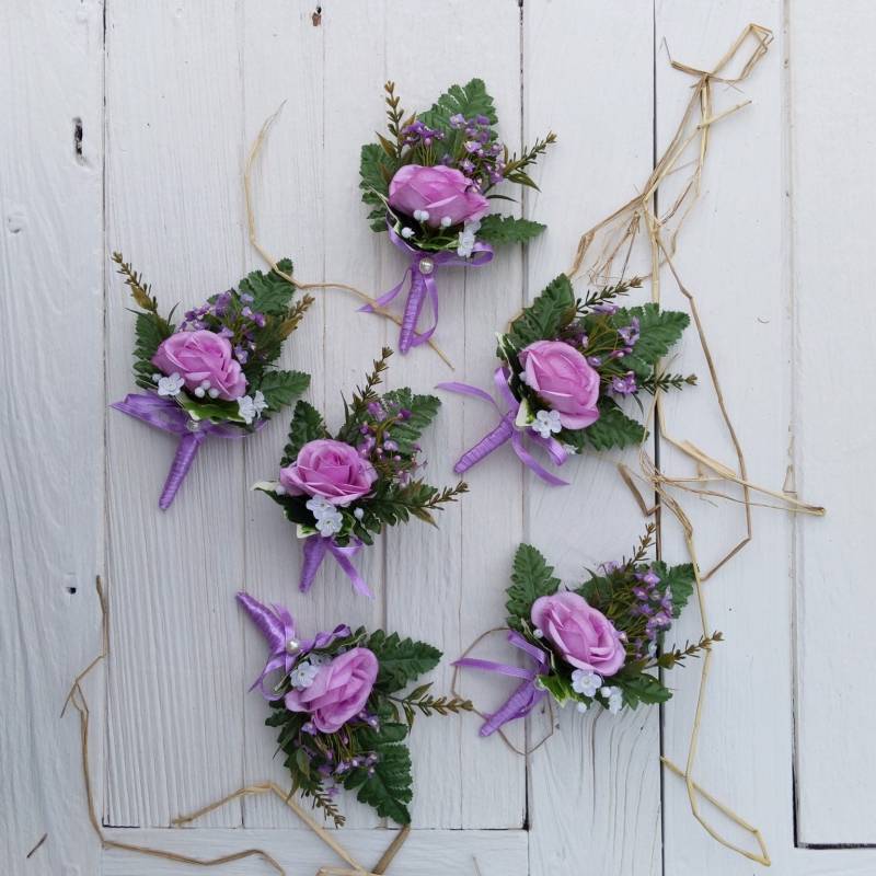 Dusty Rose Blumen Knopfloch, Pink Boutonnières, Rustikales Knopfloch Für Bräutigam & Trauzeugen, Boutonnière Abschlussball, Anstecknadel von Gloiberry