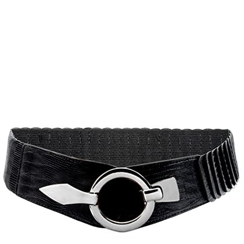 Gloop 6cm breiter Damen Gürtel Elastischer Taillengürtel, Hüftgürtel Stretch Gürtel mit Hakenverschluss von Gloop