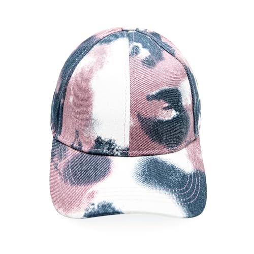 Gloop Damen Baseball Cap mit Batik Muster Sommer Cool Visor Cap Damen mit Batik Muster Klettverschluss Verstellbar Batic Dye Baseball Cap (DE/NL/SE/PL, Alphanumerisch, Einheitsgröße, Pinkblau) von Gloop