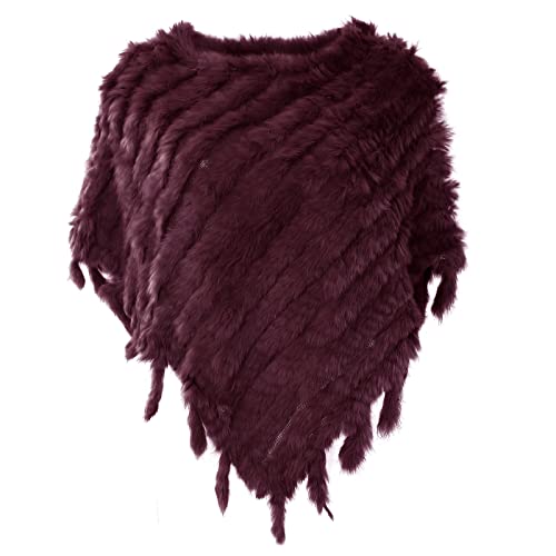 Gloop Damen Jacke Echtfell Fellweste Kaninchen Hasenfell von Gloop
