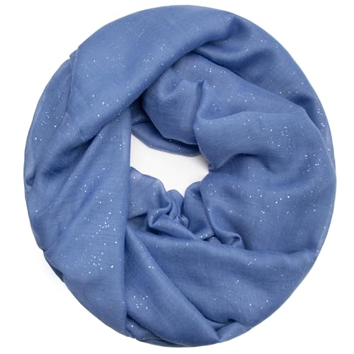 Gloop Damen Loop Schal Schlauchschal, Tuch, leichter Langschal Schlauchschal 01122-01123-P, 01123a3 Grau, Einheitsgröße von Gloop