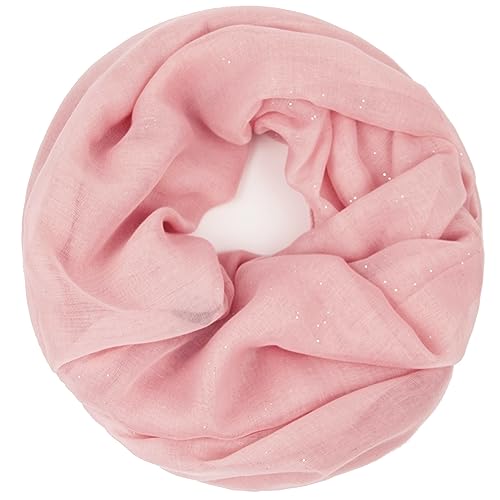 Gloop Damen Loop Schal Schlauchschal, Tuch, leichter Langschal Schlauchschal 01122-01123-P, 01123a5 Rosa, Einheitsgröße von Gloop