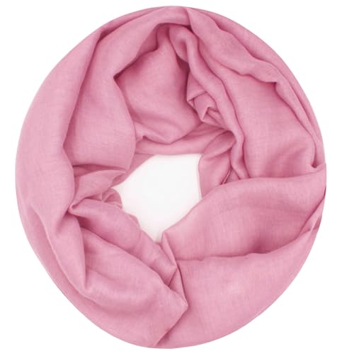 Gloop Damen edler einfarbiger Loop Schal Schlauchschal,Unifarben Tuch, leichter Schlauchschal 01122-01123-P von Gloop