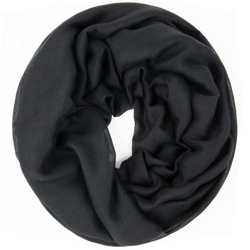 Gloop Damen edler einfarbiger Loop Schal Schlauchschal,Unifarben Tuch, leichter Schlauchschal 01122-01123-P von Gloop