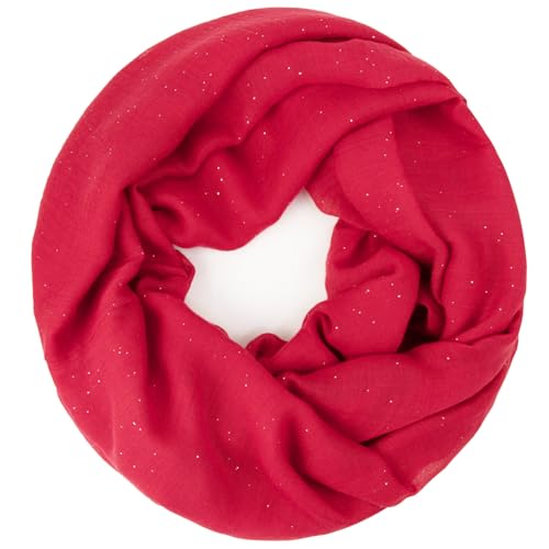 Gloop Damen edler einfarbiger Loop Schal Schlauchschal,Unifarben Tuch, leichter Schlauchschal 01122-01123-P von Gloop