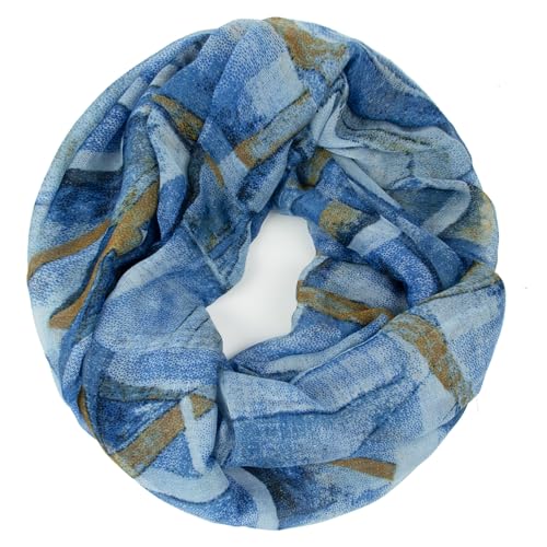 Gloop Damen Schal mit Leo Muster, farbigen Streifen weiche tücher Halstücher von Gloop