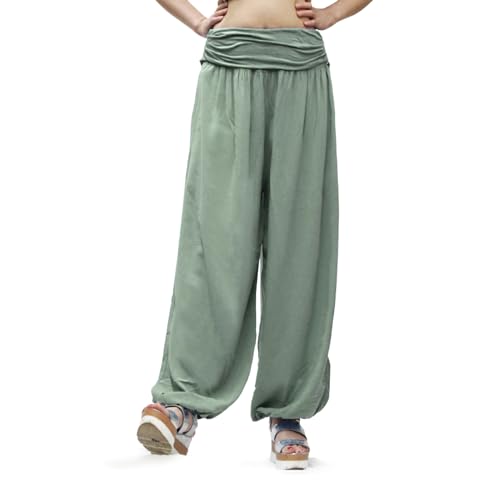 Gloop Damen Pumphose Haremhose Freizeithose Sommerhose Hose in Blumen Muster oder UniFarben HS201701 (DE/NL/SE/PL, Alphanumerisch, XL, 3XL, Regular, Regular, Grün 13090a2) Gloop Damen Pumphose Haremhose Freizeithose Sommerhose Hose in Blumen Muster oder UniFarben HS201701 (DE/NL/SE/PL, Alphanumerisch, XL, 3XL, Regular, Regular, Grün 13090a2) von Gloop