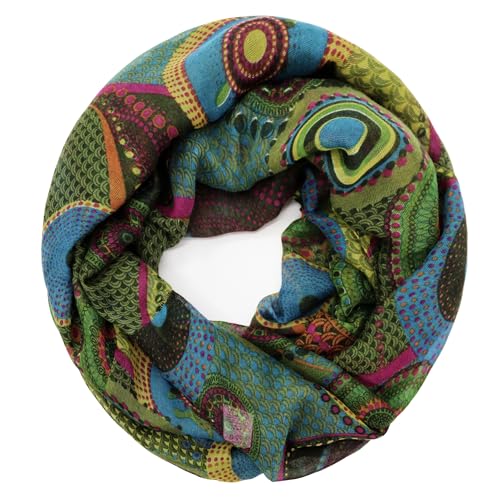 Gloop Damen Schal Loop Schal Feinstrick Loop mit Ethno Punkte Muster Gloop Damen Schal Loop Schal Feinstrick Loop mit Ethno Punkte Muster von Gloop