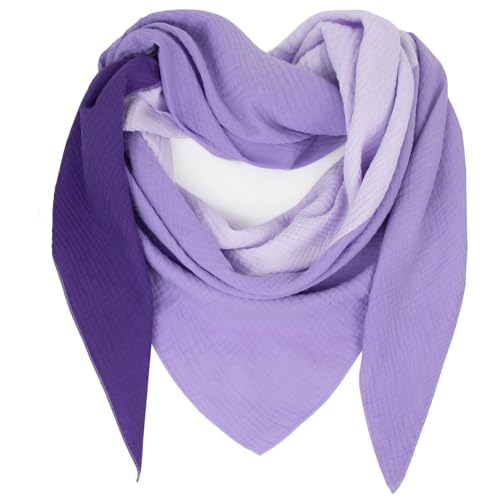 Gloop Damen XXL Strick Dreieck Schal Halstuch Baumwolle Musselin Schal ohne Kratze an Haut Made in Italy von Gloop