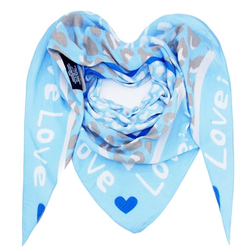 Gloop Damen Schal XXL Dreieckstuch Damen Dreieck Schal Halstuch Baumwolle Musselin Poncho ohne Kratze an Haut Hergestellt in Italien 125 cm×125 cm×210 cm von Gloop